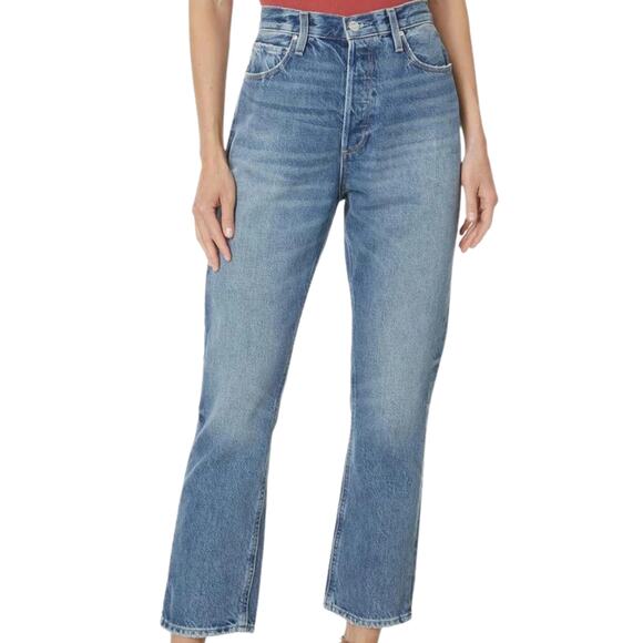 NWT  Paige Billy Crop High-Rise Straight-Leg Jeans CoStar Size 25 - Picture 1 of 7